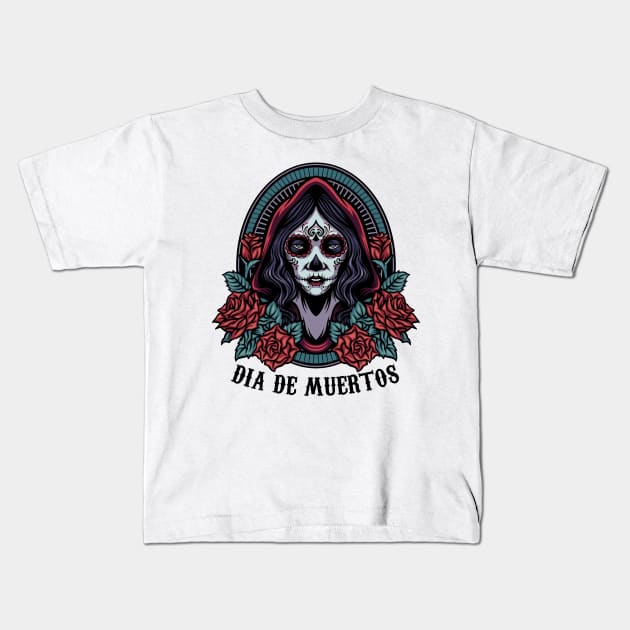 Catrina - Dia De Los Muertos - Color design Kids T-Shirt by verde